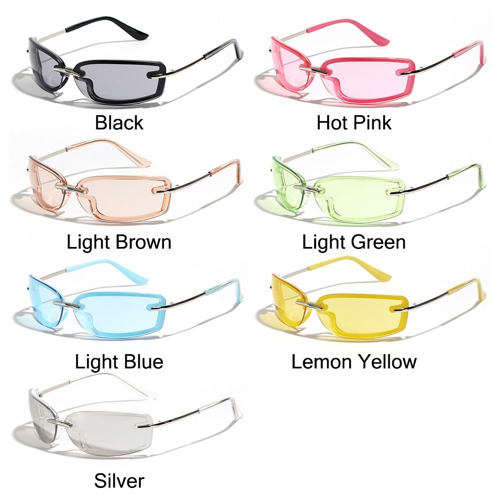 Y2K Wrap Around Sunglasses for Women & Men, 2000'S Punk Sunglasses, Candy Color Sun Glasses Goggles Shades UV400 Eyewear