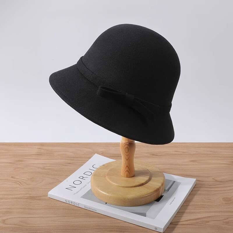 woolen hepburn style fisherman for children in autumn winter highend feeg small fragrance round top french style and socialite hat