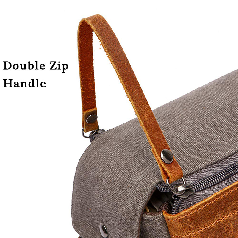 Mens Travel Toiletry Bag Canvas Leather Cosmetic Makeup Organizer Shaving Dopp Kits Toiletry Wash Shower Handbag
