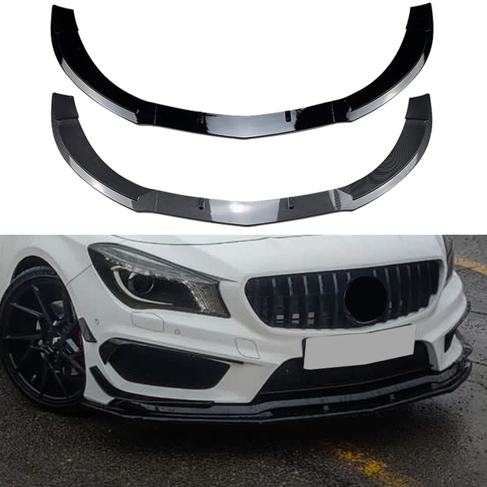 For Mercedes Benz CLA Class C117 CLA200 260 CLA45 AMG 2013-15 Car Front Spoiler Splitter Lower Chin Bumper Canard Lip