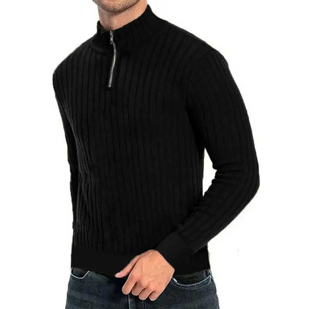 Mens zipper half neck sweater for warmth mens knitted sweater for fashion mens knitted sweater for autumn/winter warmth W2411111