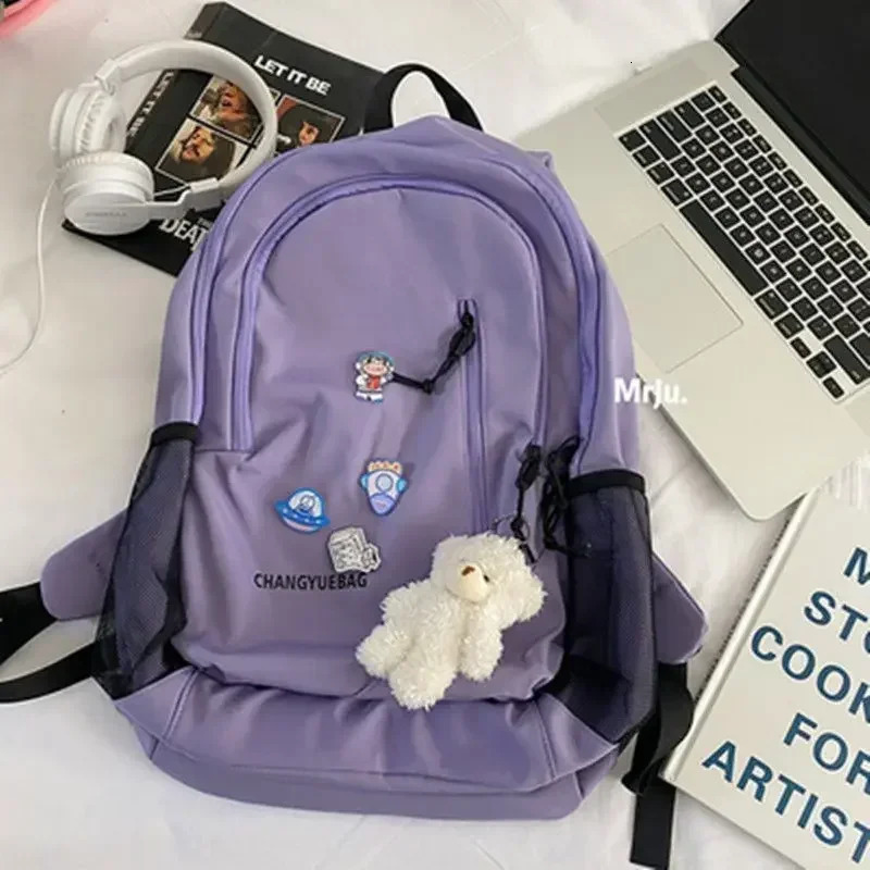 High school shoulder bag school bag Harajuku retro backpack Kawaii shoulder bag womens casual fashion Mochila 241111