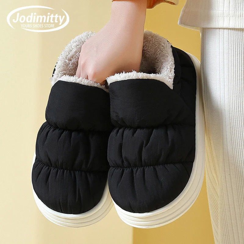 Warm Plush Shoes For Women Mules Indoor Outside Winter Home Warm Fluffy Anti-Skid Boots Fur Cotton Shoe Men Outdoors Sneakers 241112