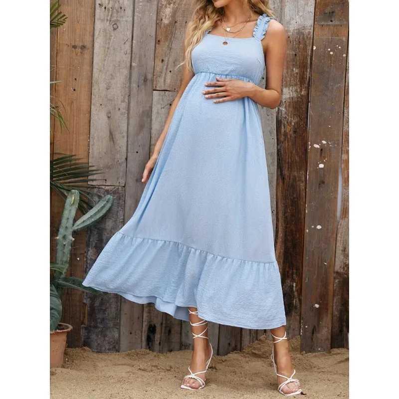 Maternity Dresses Breastfeeding Maternity Dresses Maternity Clothes Ruffles Sundress for Pregnat Women Elegant Pregnancy Butterfly-knot Dress 24412