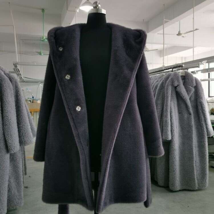 shanshi fur coat women Haining men's women's fur green and environmentally friendly cape hat two-color coat hooded faux mink fur women