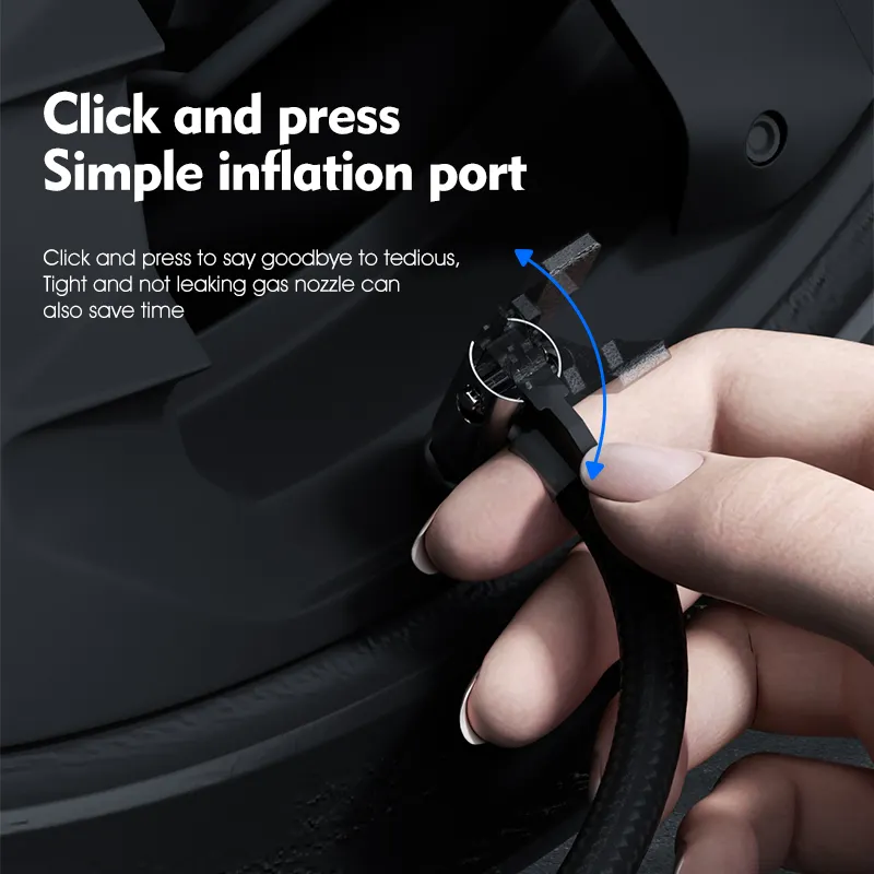 150 Psi 12V Portable Handheld Air Pump Tire Iator Portable Intelligence Digital Display Car Tire Iator Built-in LED Light 5521e