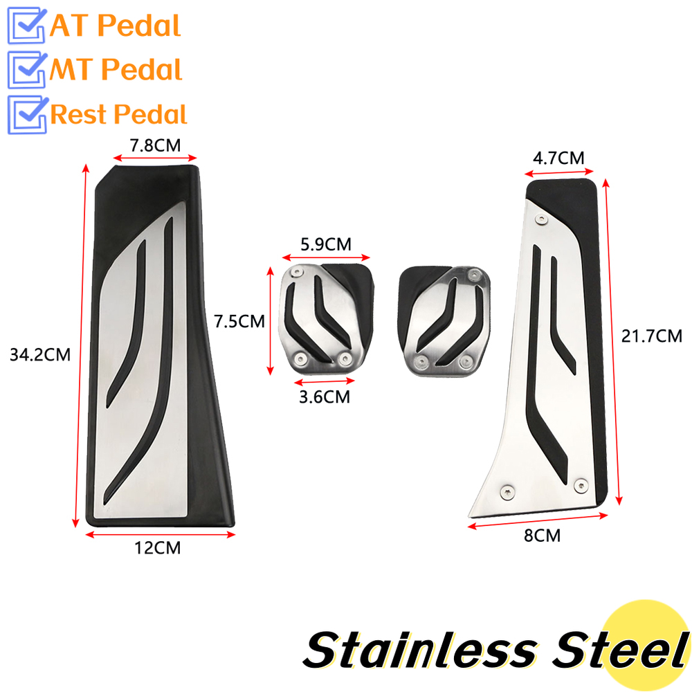 LHD Car Pedals For M 5-Series 523i 528i 530i 535i 550i E65 E67 E68 F01 F02 F10 F11 F07 F12 F13 Pads Parts Cover