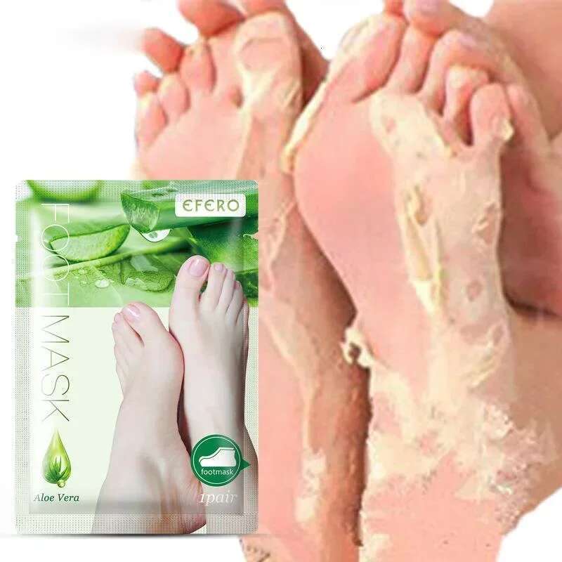 Aloe Vera Peeg Legs Feet Mask Scrub Exfoliating Soc for Pedicure Anti Crack Heel Remove Skin Foot Patch
