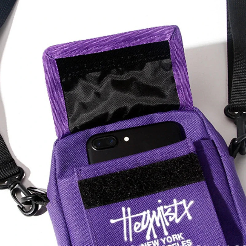 Men Sling Bag Mini Crossbody Fashion Phone Purse Breast Shoulder Canvas Messenger Mens Portable Chest Packs 241111