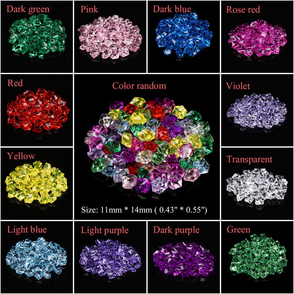 Cobblestones Colorful Wedding Ornament Aquarium Landscape Pebbles Vase Filler Artificial Stones Crystal Ice Cubes