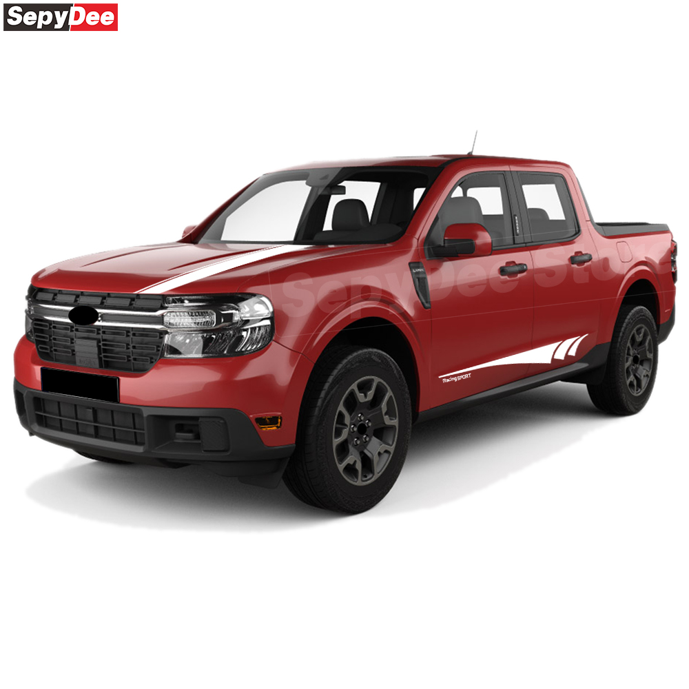 Racing Sport Pickup Truck Body Stripes Skits Vinyl Decal for Ford Maverick Hood Bonnet Door Side Sticker Car Accessories