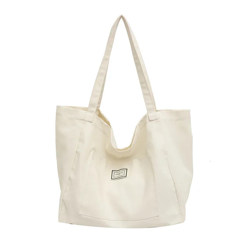 Autumn Womens Bag Korean Ins Large Capacity Handbag Canvas Communicating Simple Literary Shoulder Back 241111