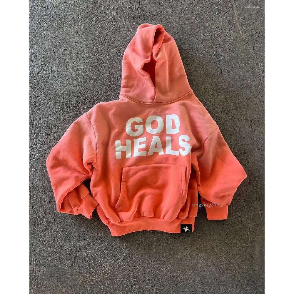 Men's Hoodies Men Oversized Vintage Streetwear God Heals Painting Printed Women Sweatshirt Y2k Tops