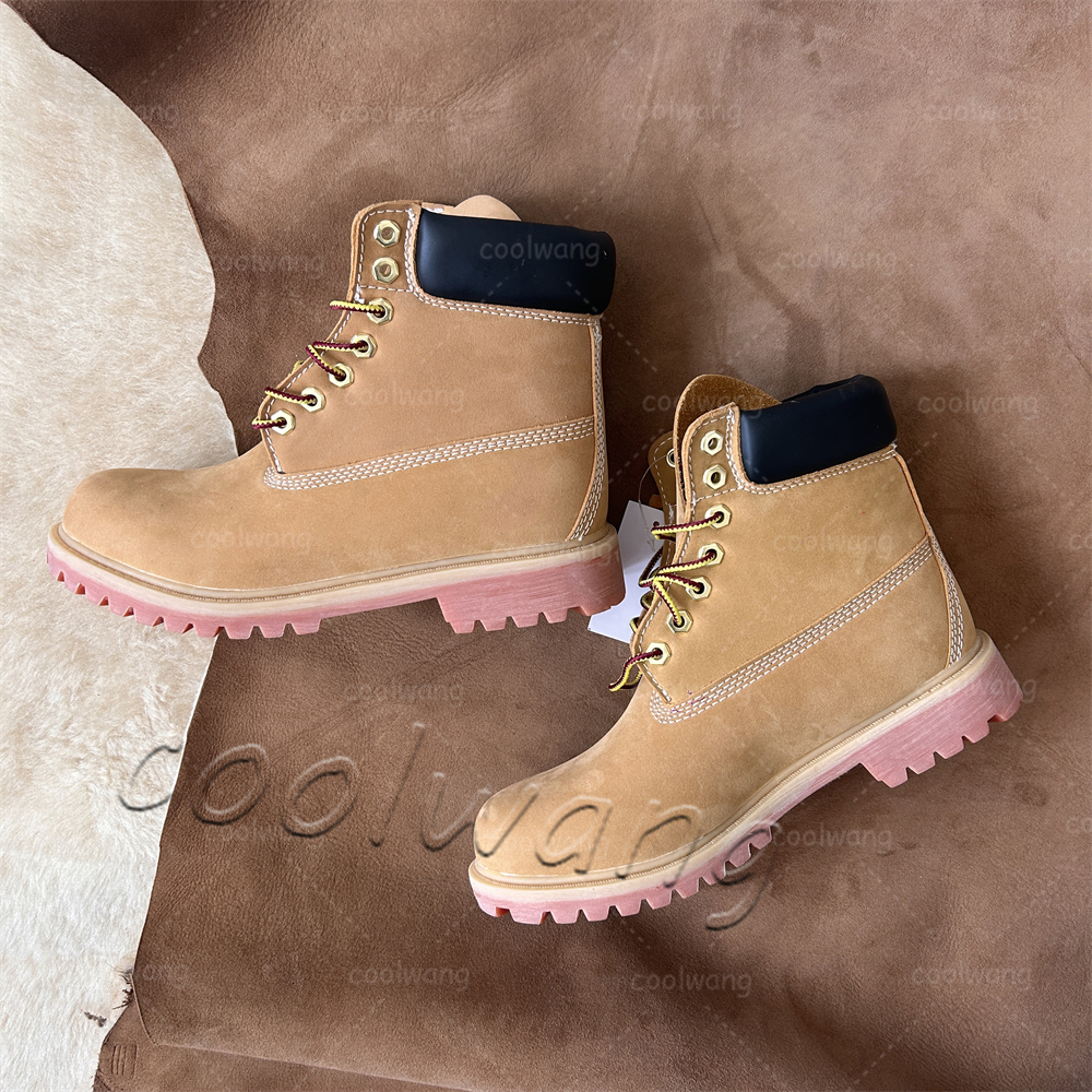 luxury Designer Boots Shoes Men Boots Waterproof Ankle Classic Martin Shoe Cowboy Yellow Red Blue Black Pink Hiking Motorcycle Boots