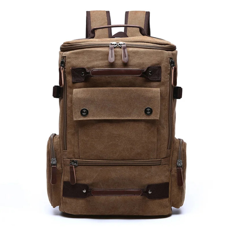 Vintage Men's Backpack Canvas School Bag Travel s Large Capacity Laptop Rucksack 5754c