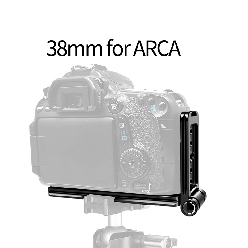 Universial L-plate Quick Release Plate Folding 38mm Arca Swiss 1/4 Hole QR Plate Bracket for SLR Camera Vertical Photography 9446b
