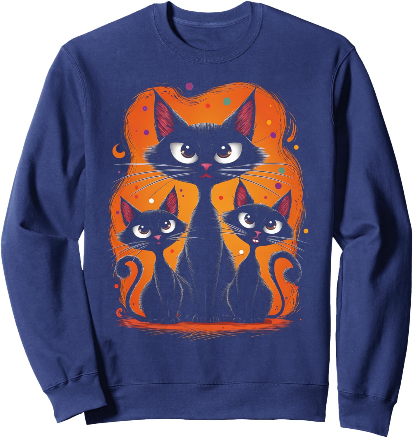 Long Sleeve Shirts for Men sweatshirt Cat Lover Halloween Costume Party Spooky Kitty Mom Dad Sweatshirt T shirt Tee Streetwear Casual tops clothes
