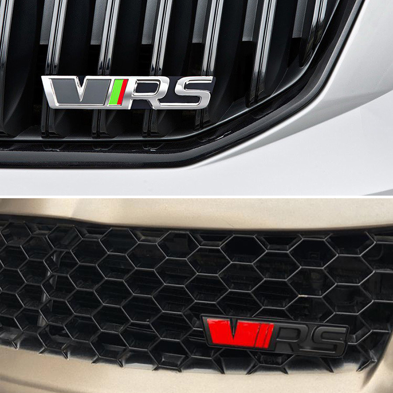 Metal VRS Car Emblem Front Hood Grille Badge for Skoda KodiaqGT Karoq KamiqGT Kamiq Combi Decoration