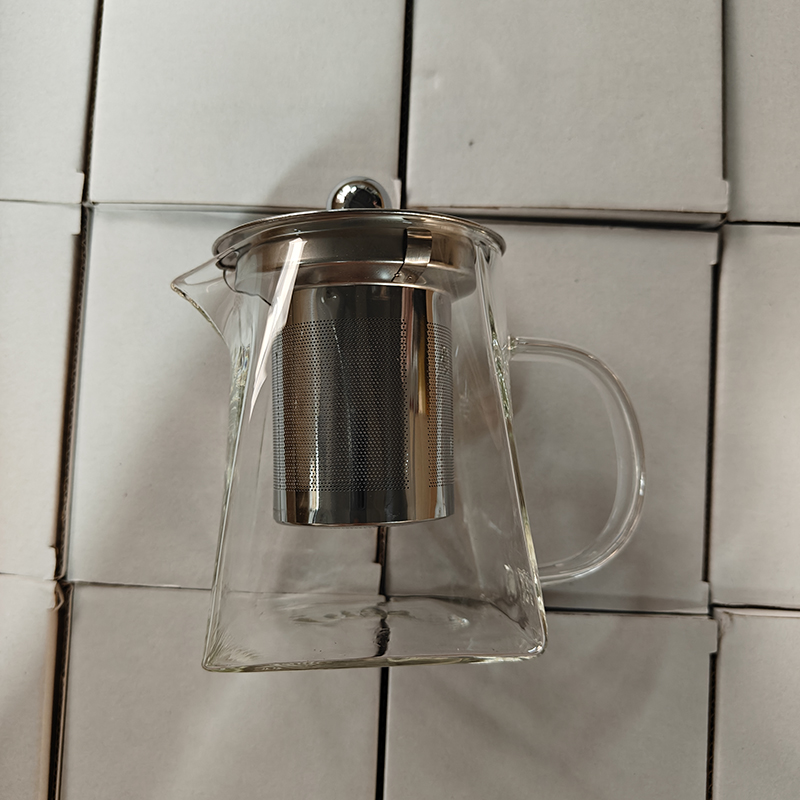 350ML 550ML Clear Borosilicate Glass Teapot Tea Tool With Stainless Steel Infuser Strainer Heat Resistant Loose Leaf Teas Pot