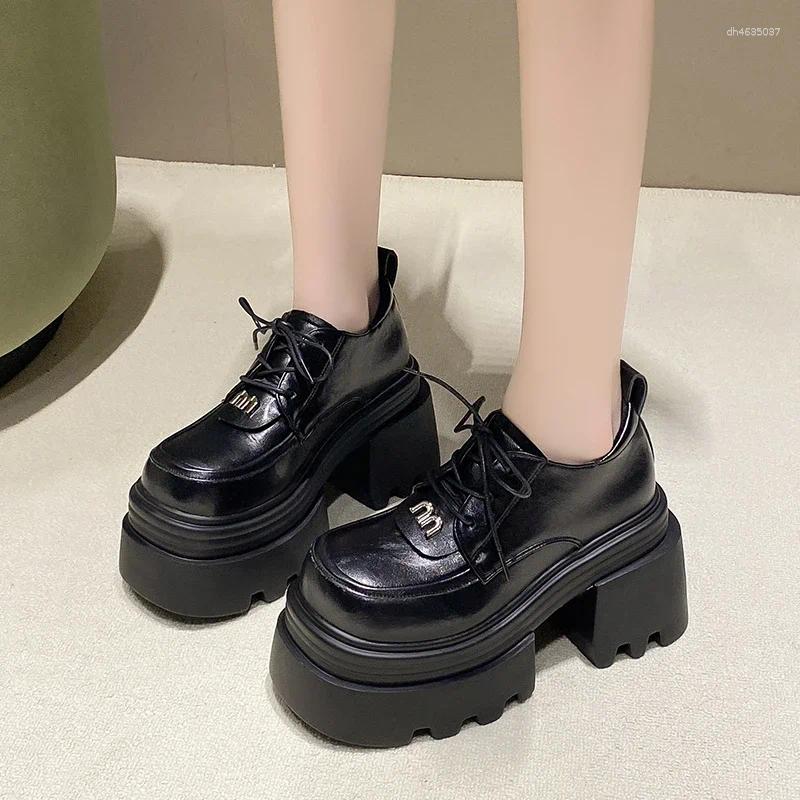 Dress Shoes British Style Round Toe Woman Flats Autumn Loafers With Fur Shallow Mouth Clogs Platform Oxfords Casual Female Sneakers Pr hurenlakeshoes