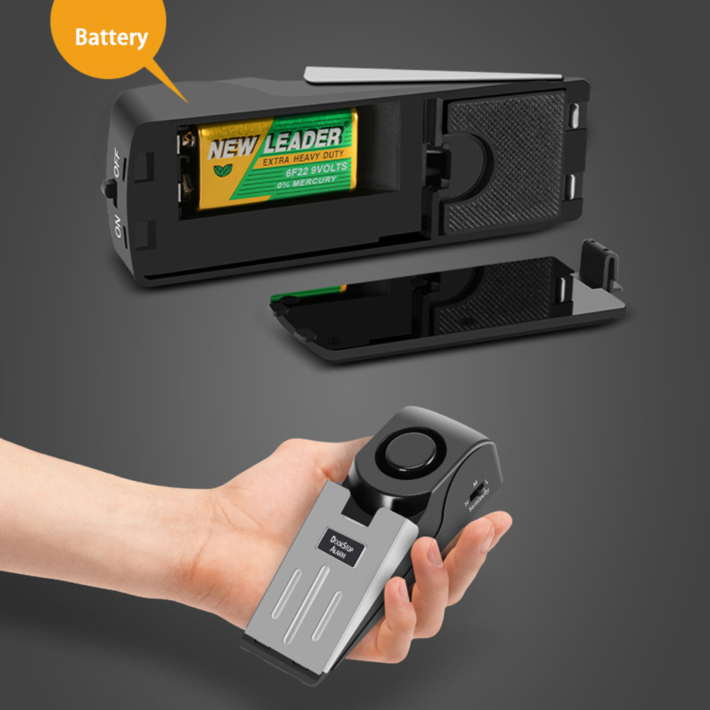 120 Db Stop System Security Home Wedge Shaped Door Stop Stopper Alarm Block Blocking Systerm For Home Dormitory Safety