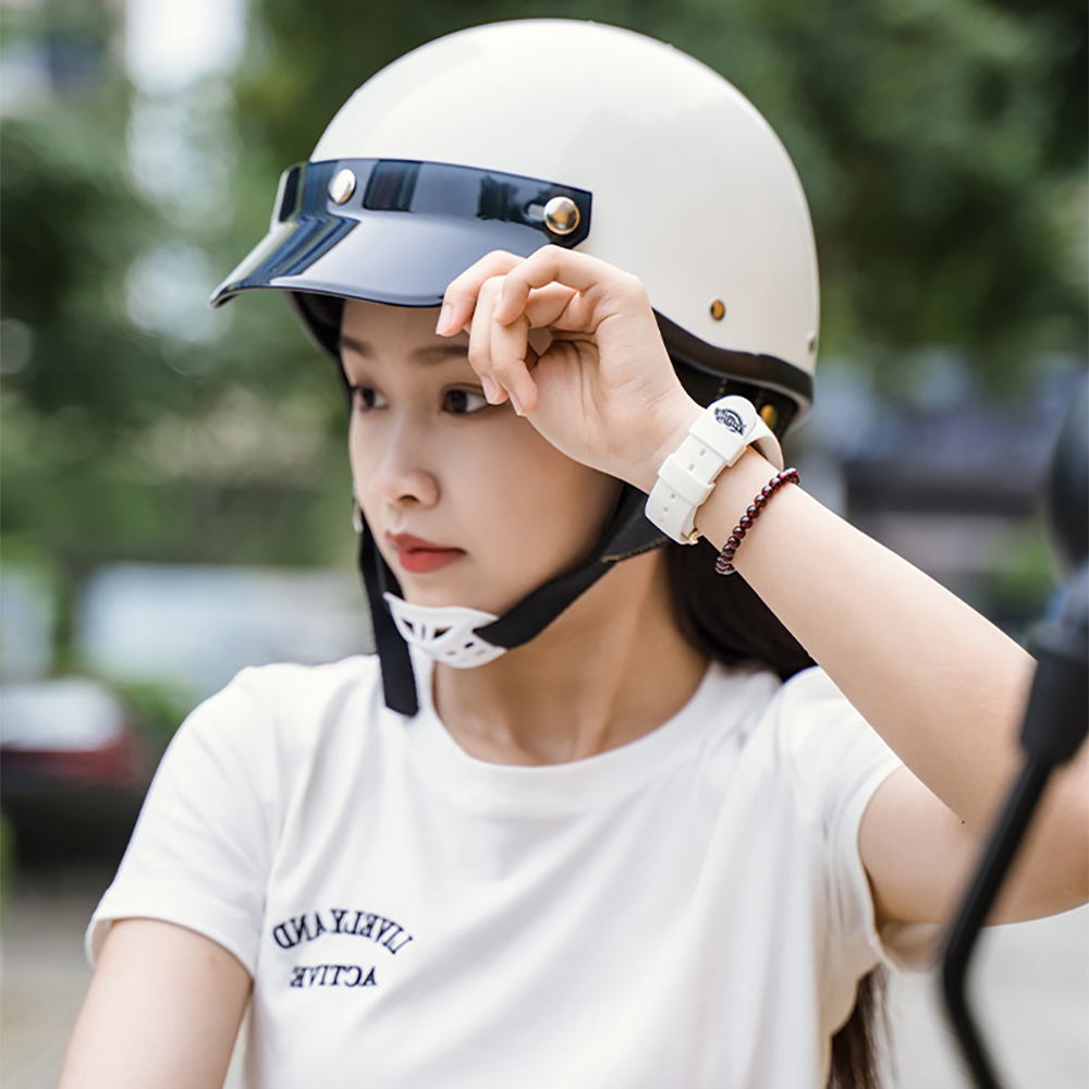 New Retro Motorcycle Helmet Men Women Moto Riding Half Face Breathable Helmets Vintage Anti-drop Motorbike Helmets DOT Certified a3f37 5 50a57