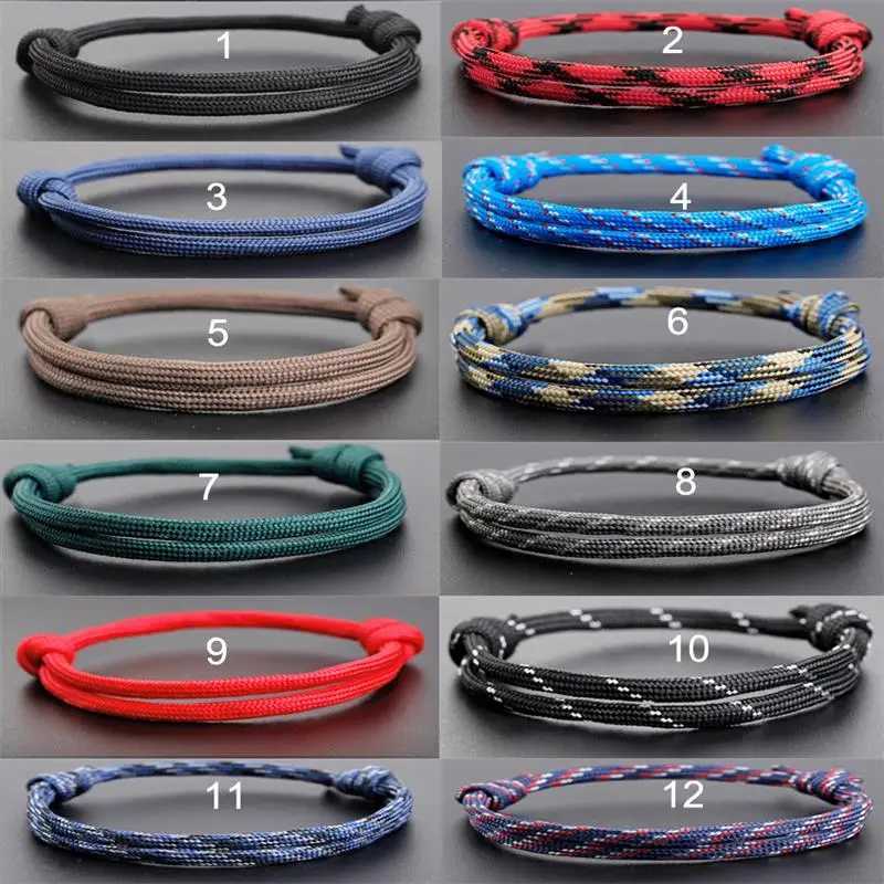 12 fashionable sailing braided rope surfing bracelets handmade adjustable rope bracelets suitable for mens and womens jewelry gifts W241111