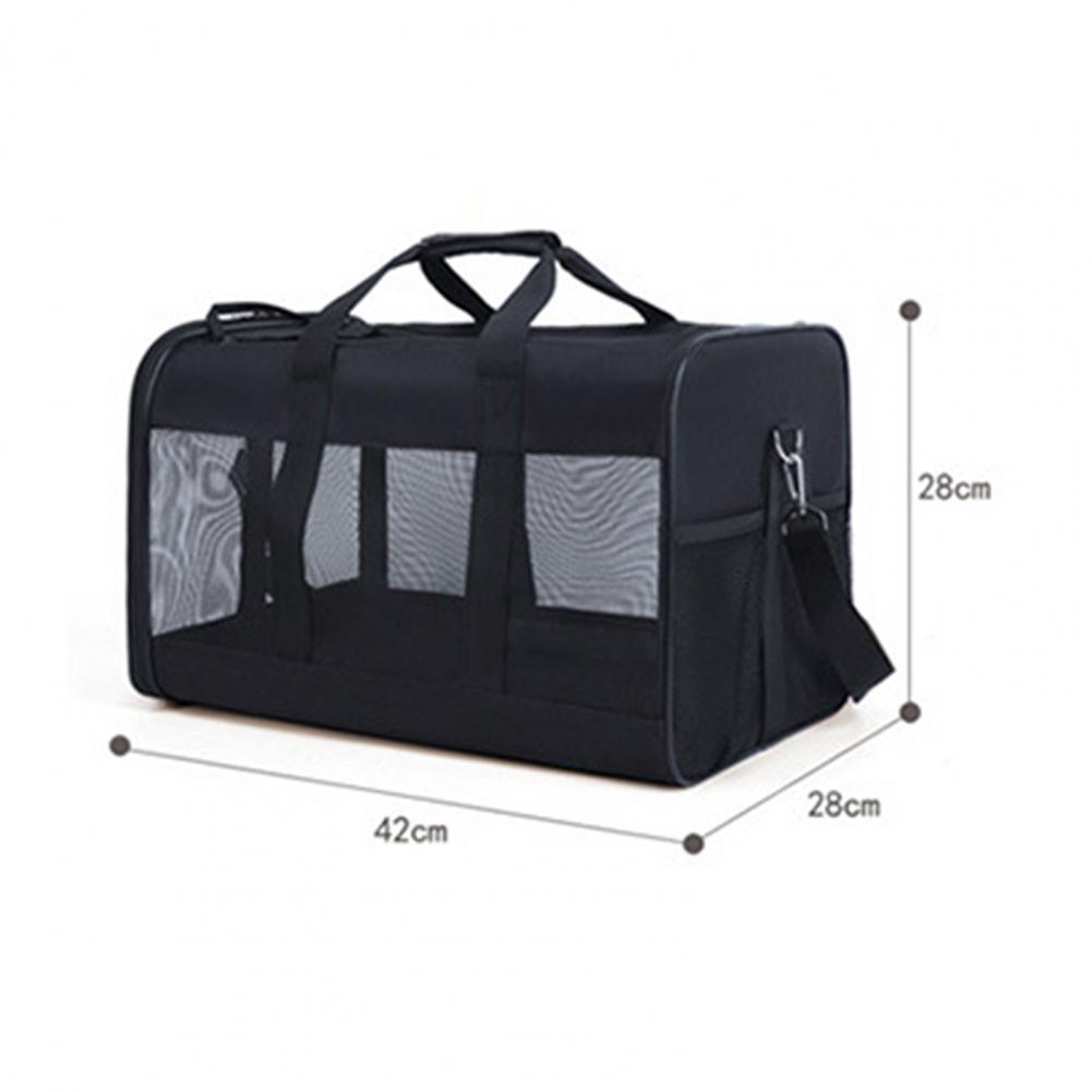 Portable Cat Carrier Bag Breathable Mesh Anti-Lost Pocket Smooth Zipper Pet Out Pouch For Puppy Travel