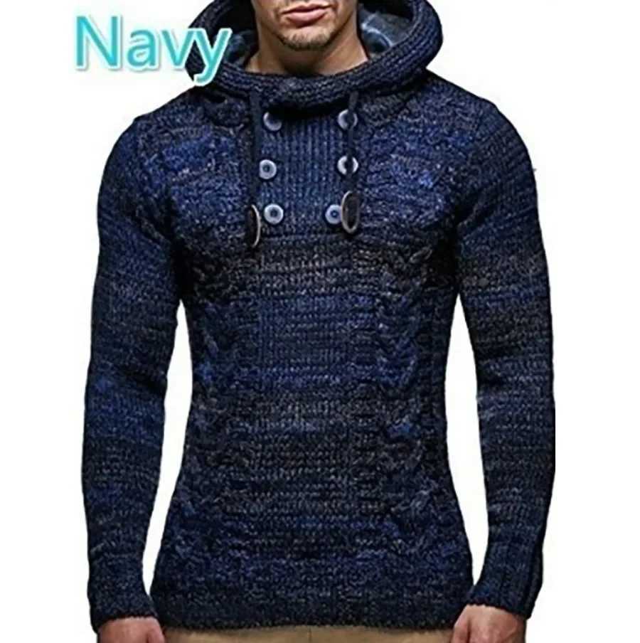2024 fashion knitted hooded sweater mens solid turtle neck long sleeved ultra-thin floral top autumn and winter casual mens street clothing W2411111