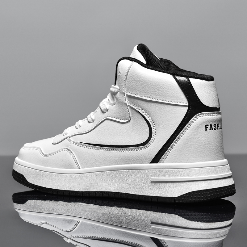 Brand Mens High-top Sneakers Non-slip Basketball Shoes Breathable Tennis Shoes Comfortable Leather Sports Shoes Unisex Sneakers
