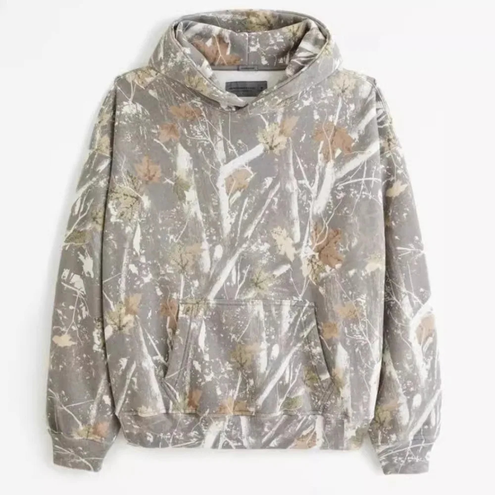 Autumn unisex hoodie selling sleeping camouflage jungle maple leaf tree branch pattern 3D printed hoodie 241111
