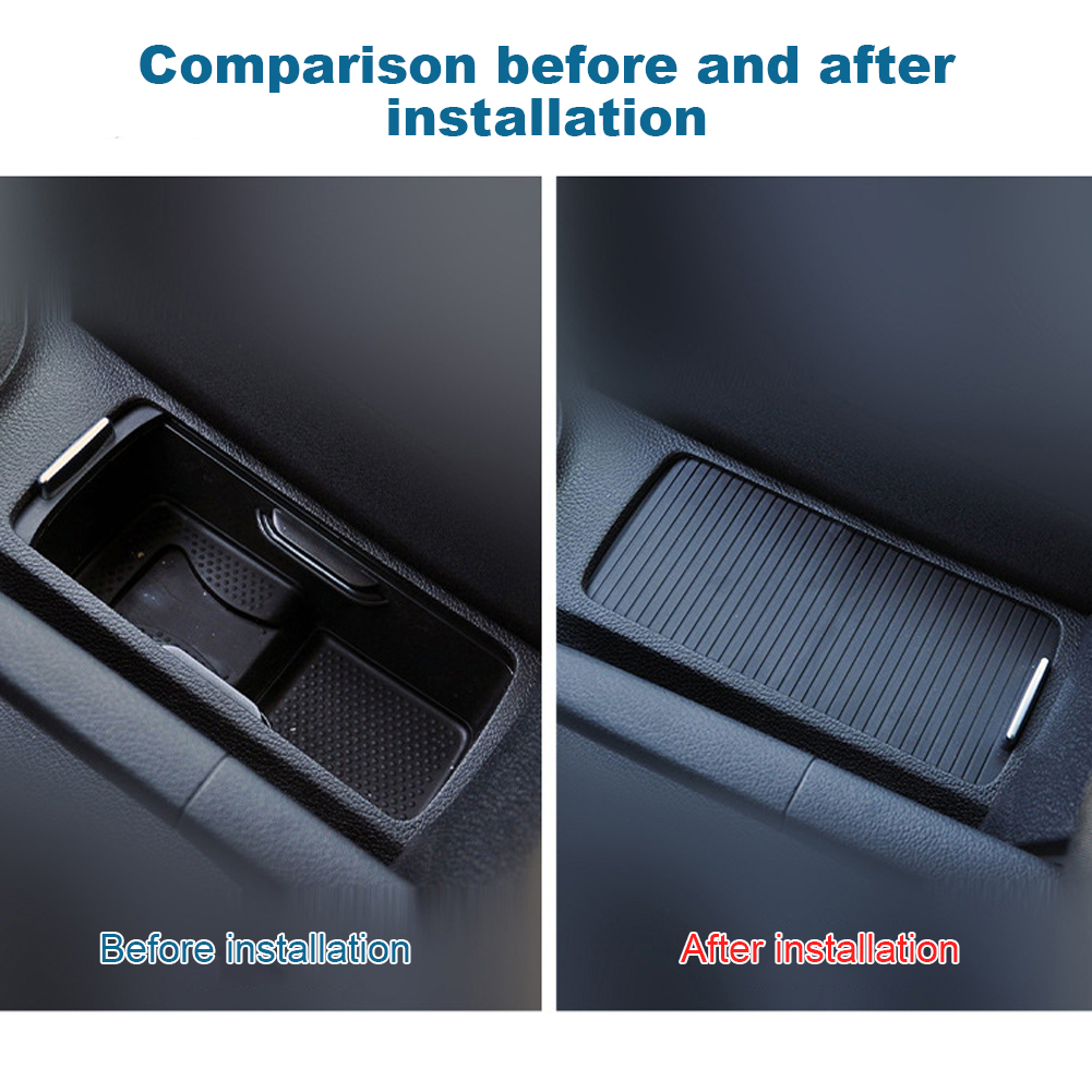 For VW Golf 6 2009-2014 Center Armrest Box Cover Plate 5KD83253195T Pull Curtain 5KD83253182V Shutters Cup Holder