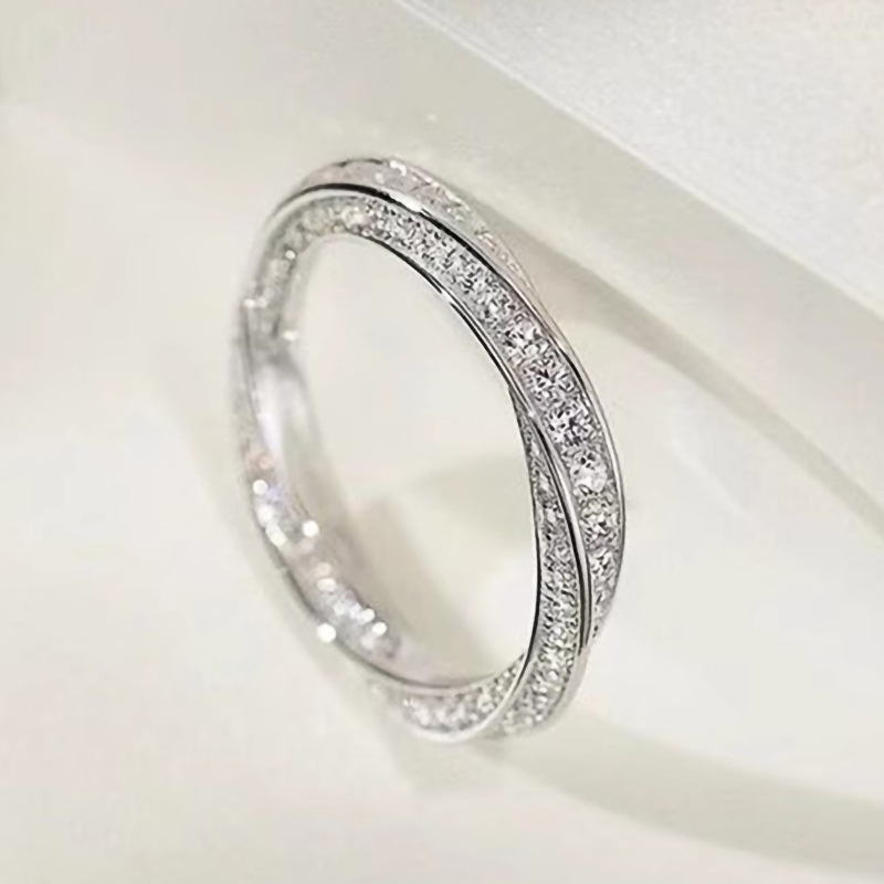 Wedding Rings Classic Fashion Engagement Rings 925 Sterling Silver Diamond Rings Women's White Gold Crystal Rings Solitaire Rings Luxury Jewelry