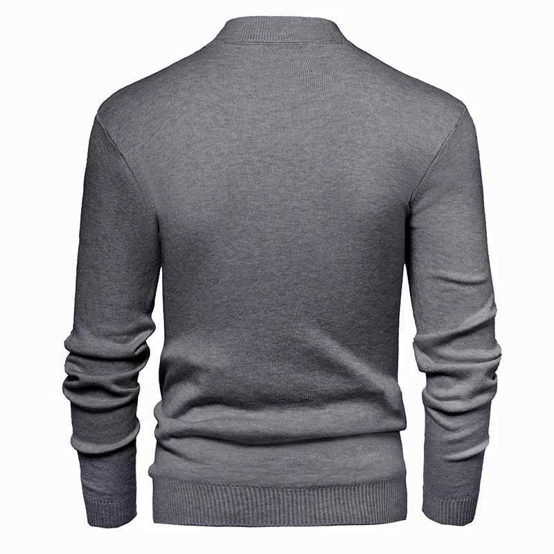 Mens winter sweater brand casual and comfortable half neck knitted sweater W2411111
