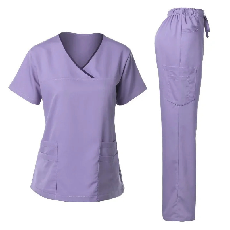 High-quality Thickened Slim Operating Room Uniform Set Short-sleeved Nurse Nursing Accessories Gown XS-XXL 241014