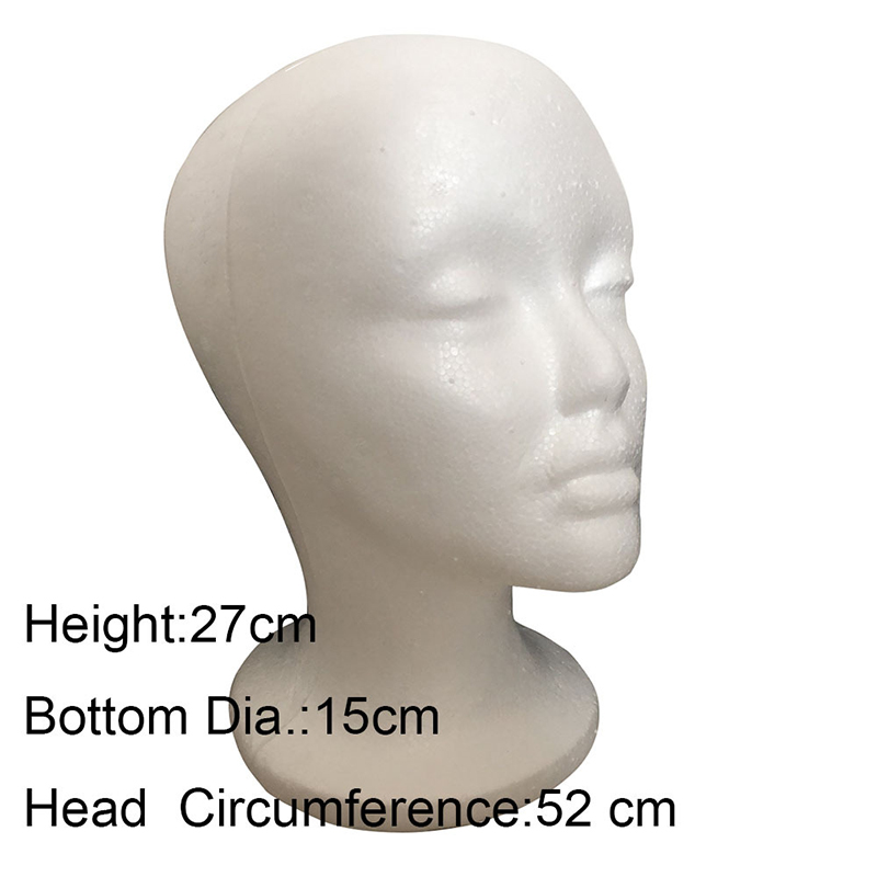Foam Dummy Head Model Mannequin Head Female Male Hat Glasses Wig Display Props Bubble Mannequin Head