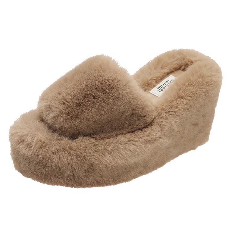 Women's New Autumn/Winter Thick Bottom Slope Heel Home Soft Bottom Cotton Mop.