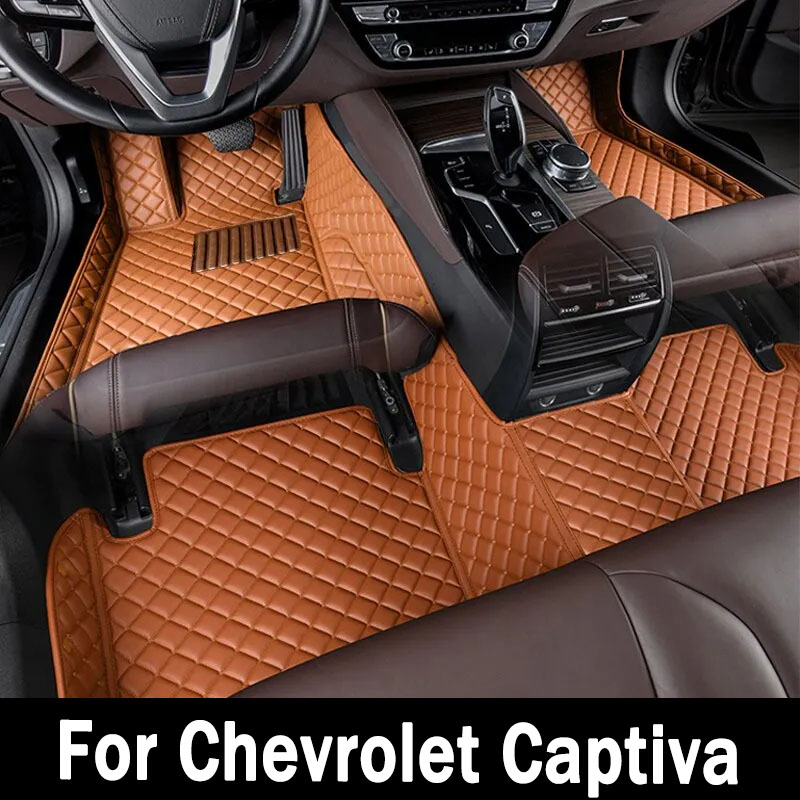 Mats For Chevrolet Captiva 7seat C100 C140 2006~2010 Anti-dirt Carpets Leather Mat Rugs Pad Interior Parts Car Accessories