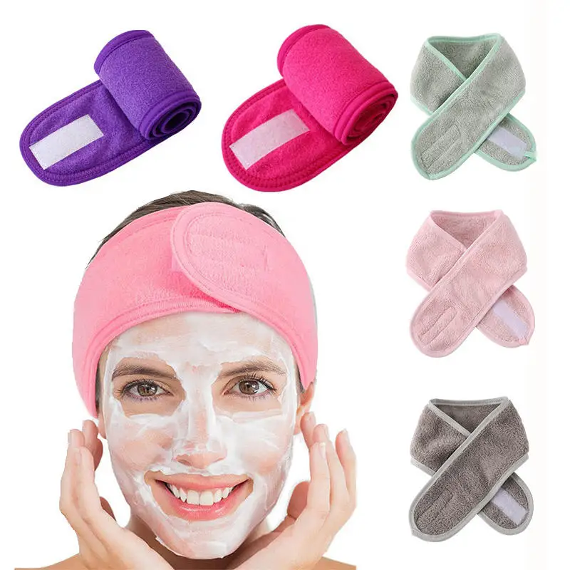 Soft Toweling Hair Accessories Girls Headbands for Face Washing Bath 2025 Makeup Hair Band new Women Adjustable SPA Facial Headband