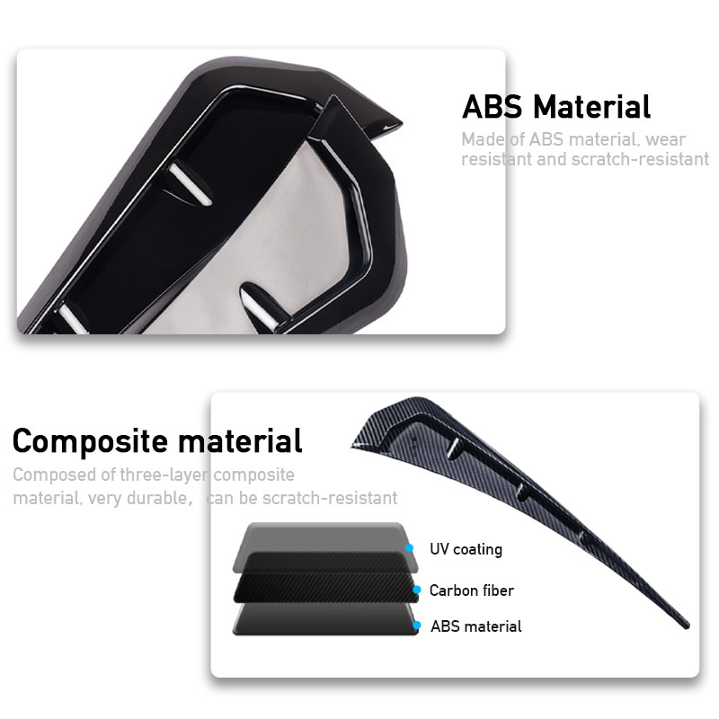 BLALION Universal Side Wing Air Vent Hood Intake Fender Cover Car Styling Exterior Accessories