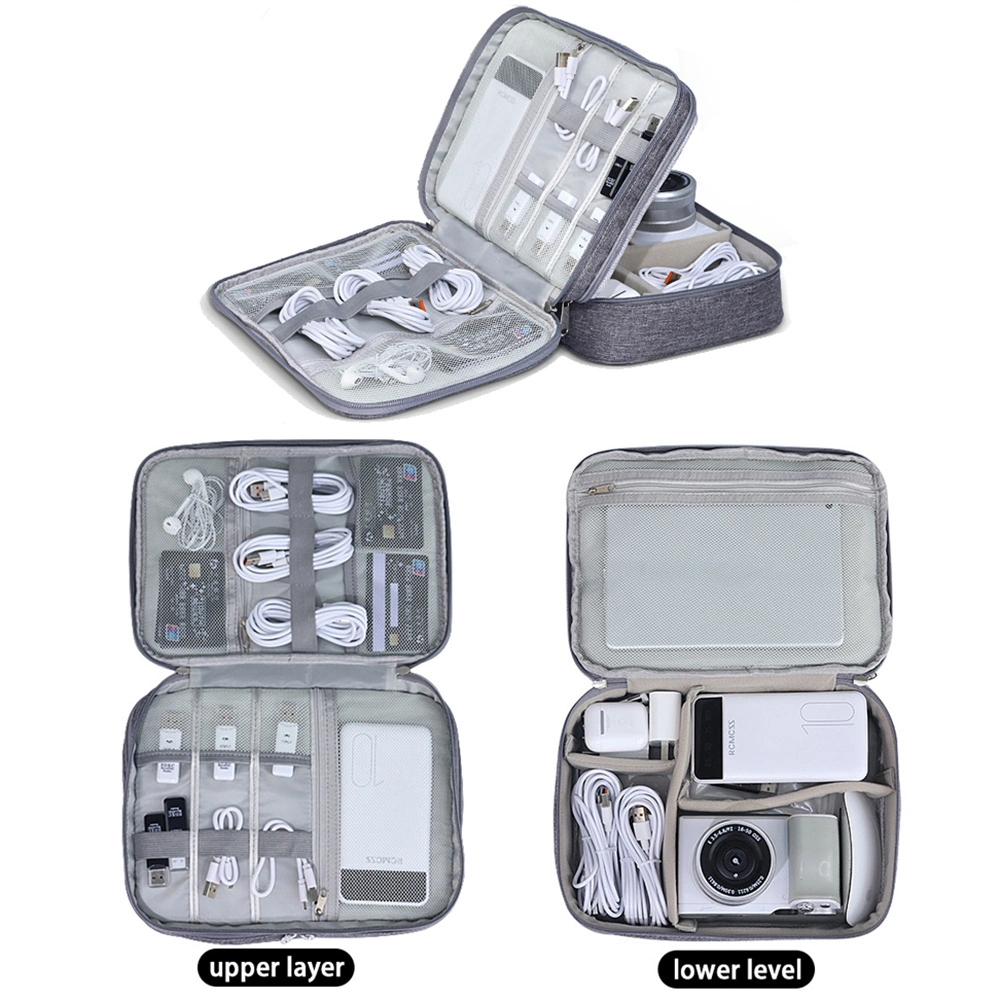 DHwanglijia Electronic USB Charge designer bag Cord Travel Cable Organizer Digital Waterproof Suitcase Portable Double Layers Storage Bag