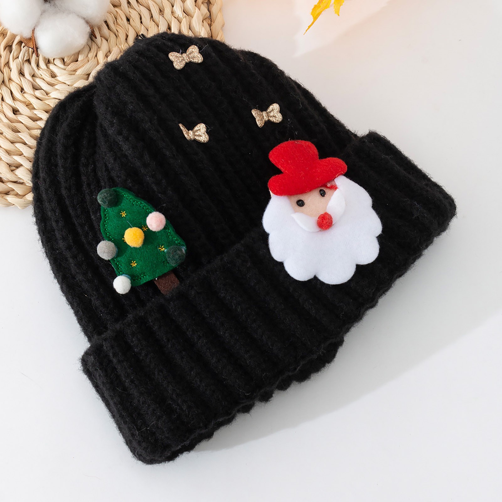 Winter Santa Furry Thickened Woolen For Versatile Big Head Circumference Showing Face Small Hat Skiing Cap with Women