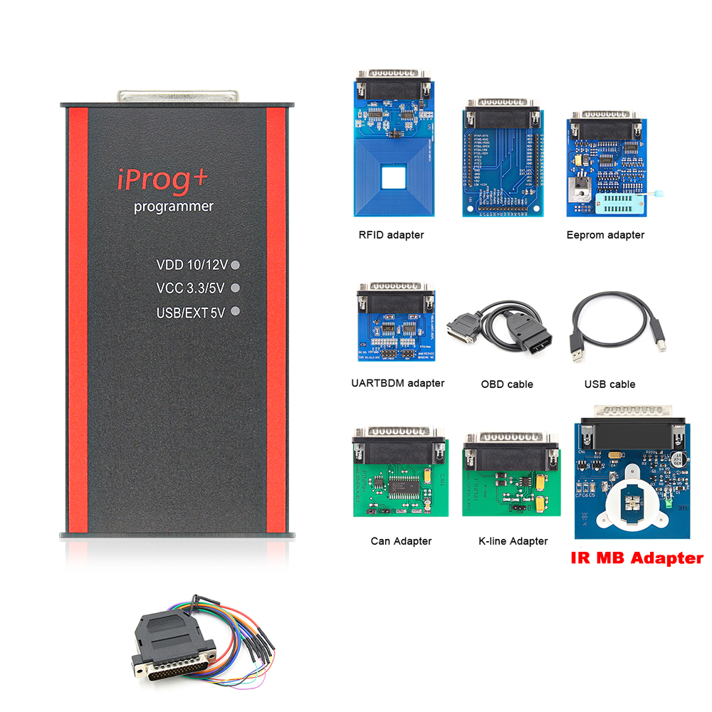 Newest Iprog+ V87 Professional ECU Key Programmer Tool Support Eeprom IMMO and Reset Car Radio Reset Dashboard Kilometer