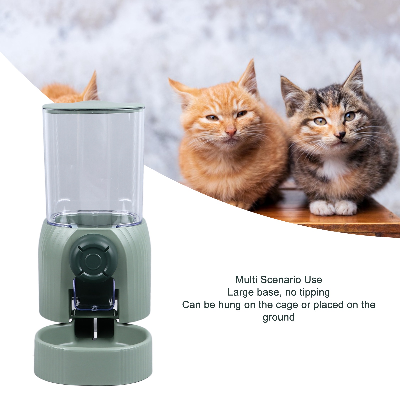 Pet Hanging Automatic Feeder Large Capacity Detachable Pet Cage Food Dispenser For Cat Dog Hamster Chinchilla