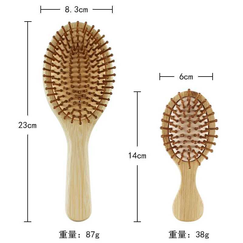 Bamboo brush massage scalp brush air bag massage comb wooden brush pad anti-static scalp brush Cepulo Para Cabello W241112
