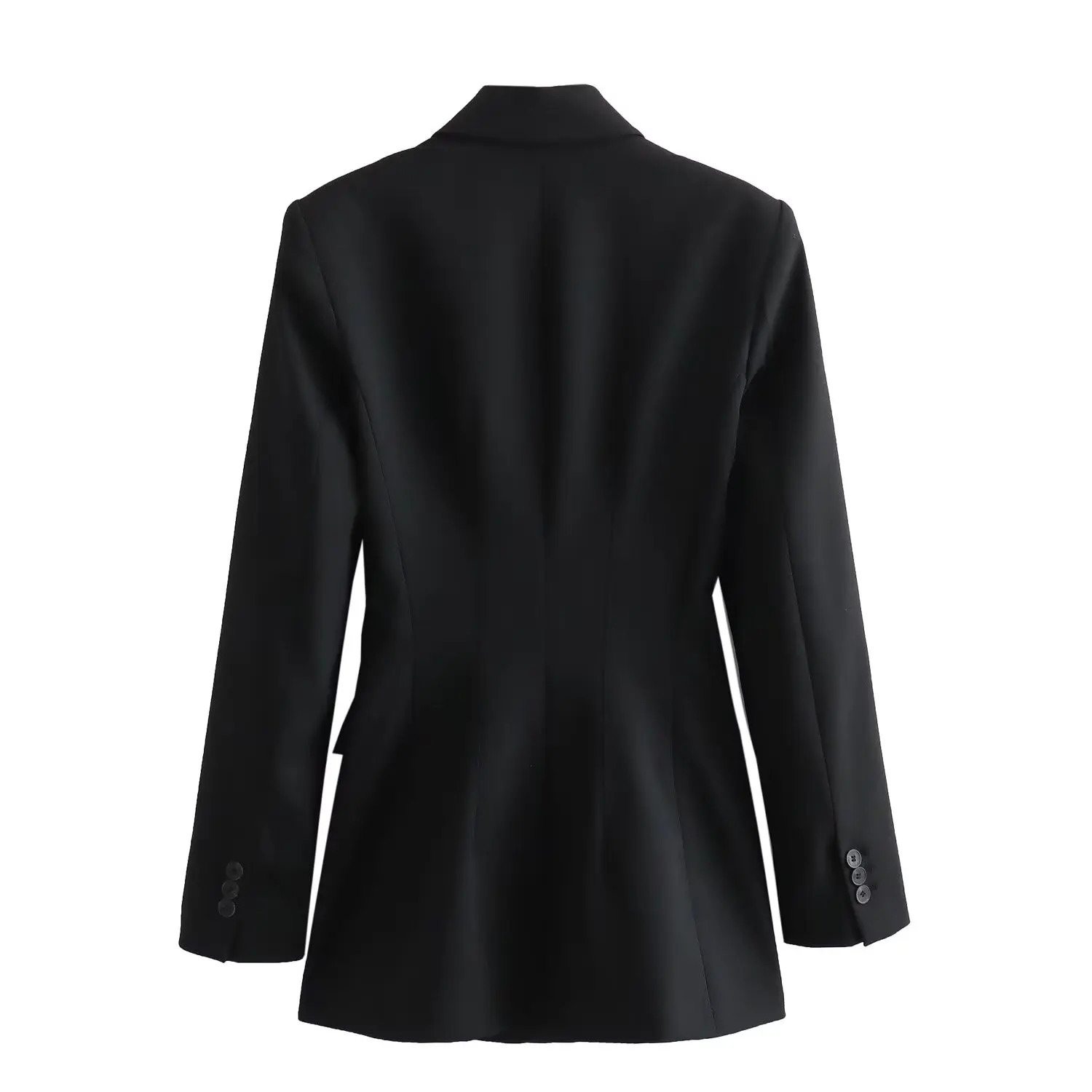 Womens suit jacket patchwork decoration slim fit casual version 2-button top 241111