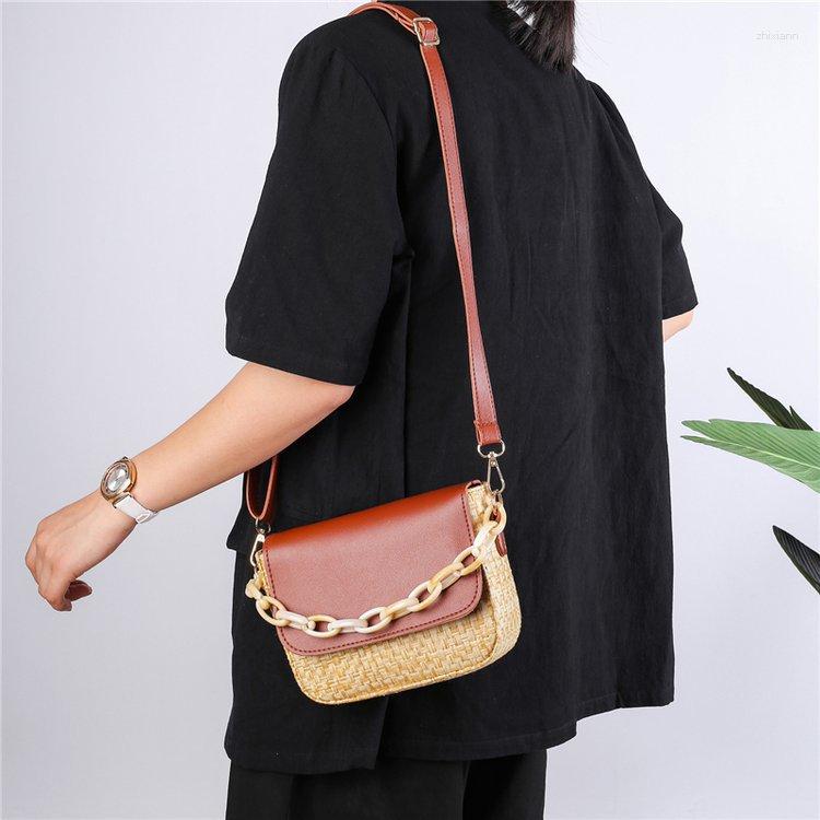 Bag Small Women's Autumn And Winter Korean Style Fashionable Woven Square All-match Crossbody zhanyishengli
