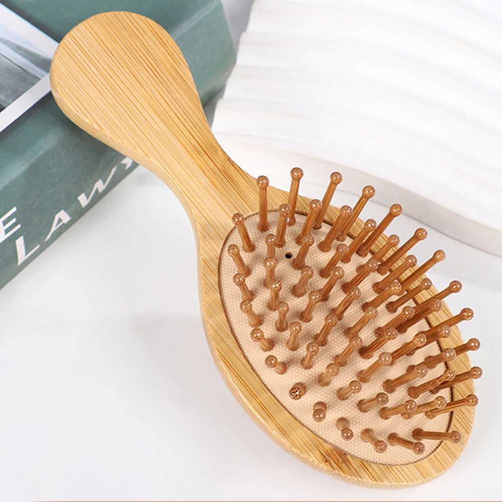Bamboo Mini Airbag Comb Anti static Air Mat Hair Brush Reduce Hair Loss Care Styling Comb Female Styling Tool W241112