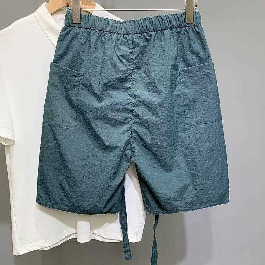 Men Sports Shorts Thin Quick Dry Breathable Casual Classic Resistant Shorts Pants Drawstring Beach Cargo Shorts Men Clothing 240409