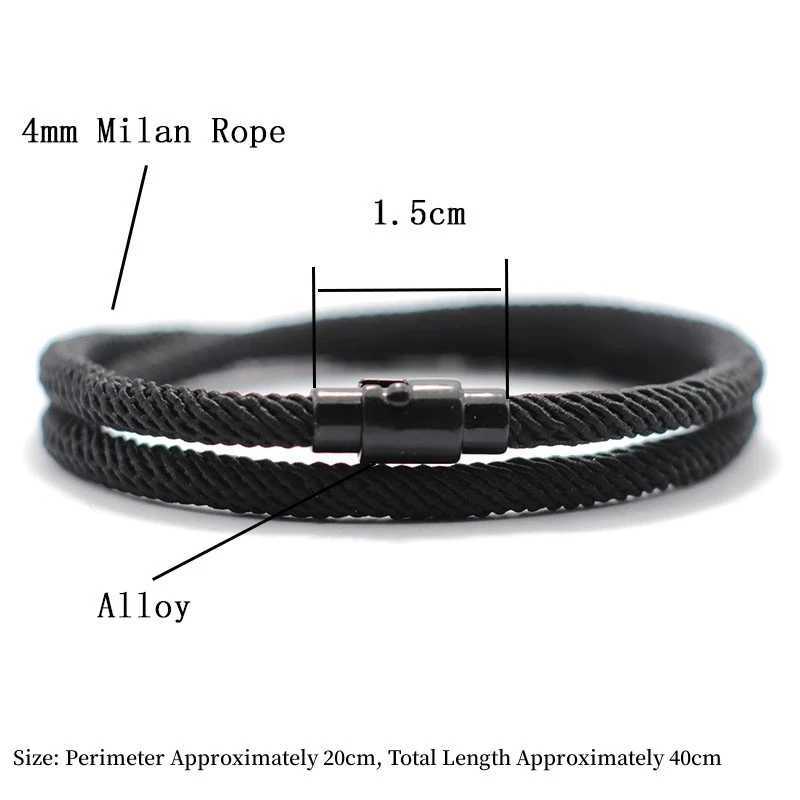 New Mini Mens Rope Bracelet Double layer Survival Bracelet Accessories Boyfriend Gift Magnet Bucket Mens Bracelet W241111